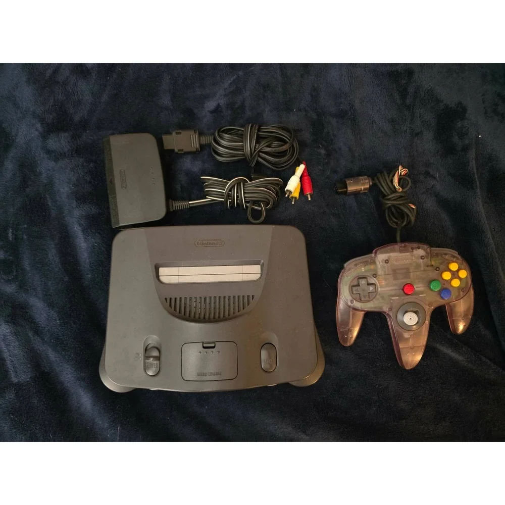 Nintendo 64 N64 Original System Console With Original Controller & Cords READ